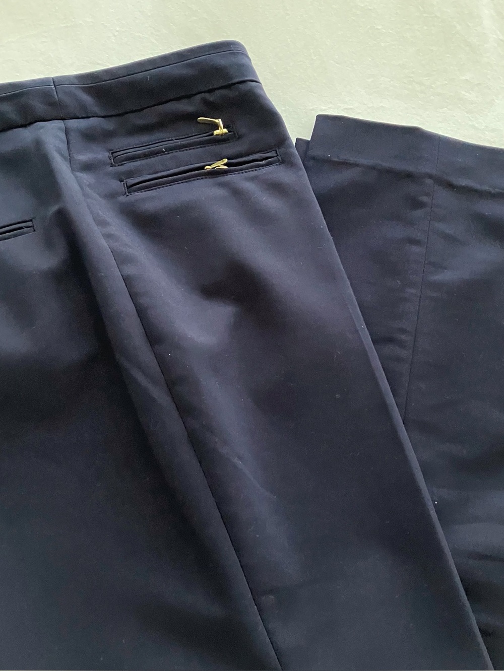 H&M Navy Blue Straight-leg Dress Trousers Size 10